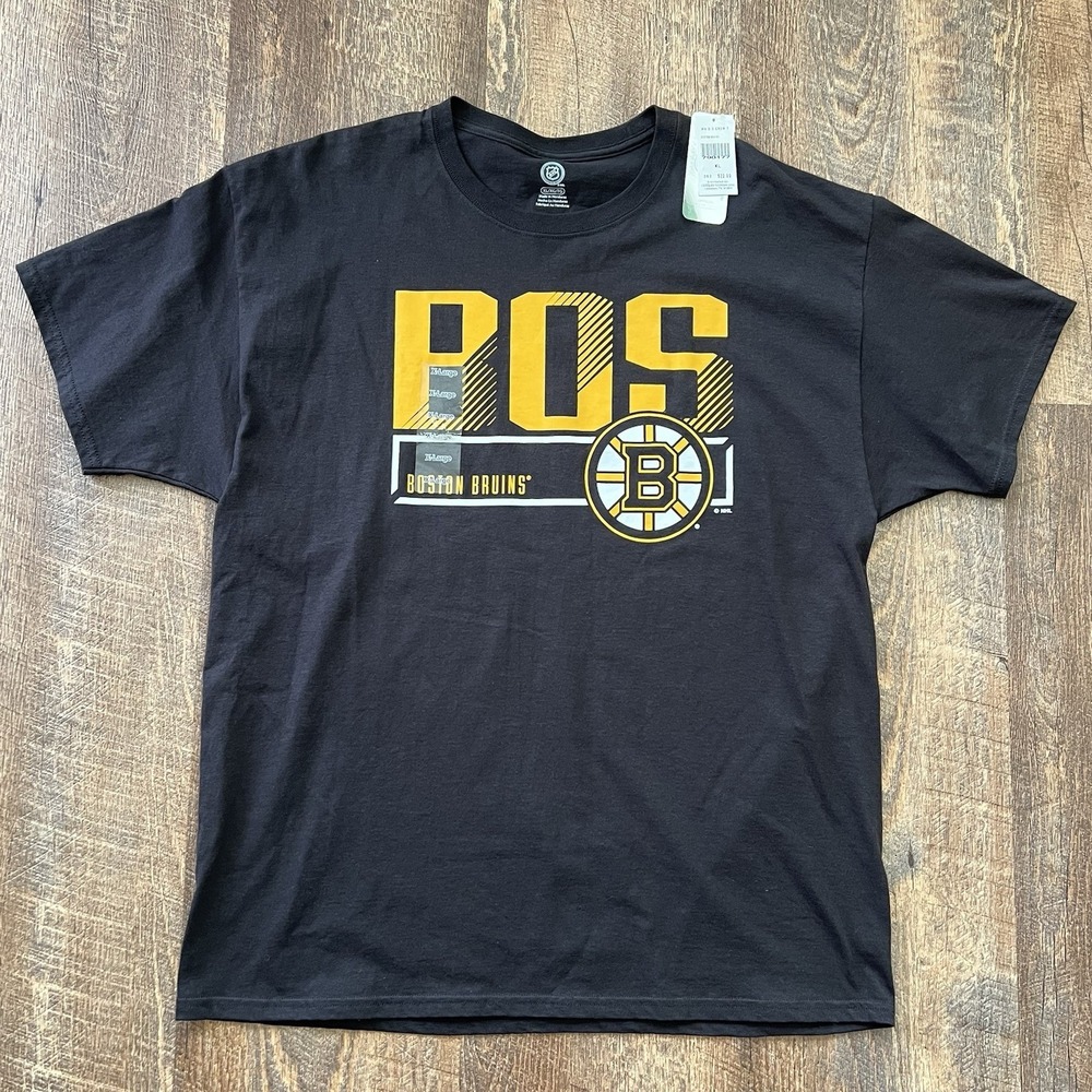 Boston Bruins NHL Licensed Short Sleeve Cotton T-Shirt XL Black Gold Hockey